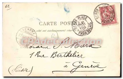 Berck-Plage — strand en badendes — Collectie Van Blitz — Achterkant