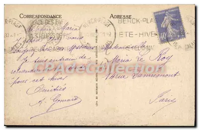 Berck-Plage — Conjunto da Praia — LL — Verso