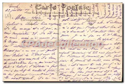 Berck-Plage — A Praia com Maré Alta — Editor: Calenge, n° 172 — Verso