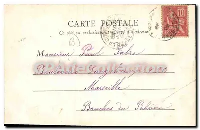 La Bourboule — widok panoramiczny — B. E., Paryż, nr 18 — Rewers