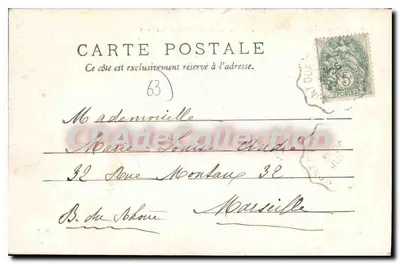 La Bourboule, Widok z Roche des Fées — Puy-de-Dôme — nr 231 — Rewers