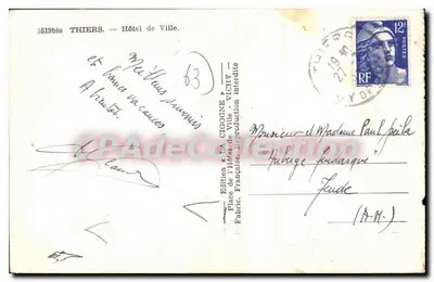 Thiers — Hotel de Ville — De Giraf — Achterkant