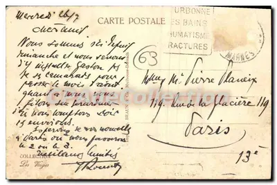 Bourbonne-les-Bains — Wielka ulica — Wyd. Braun & Cie, Mailhouse-Damach, nr 2685 — Rewers