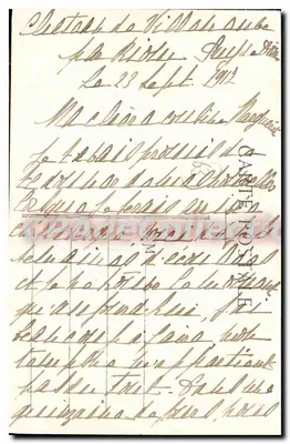 Castelo de Villeneuve, perto de RIOM — Editor desconhecido, número de série não visível — Verso