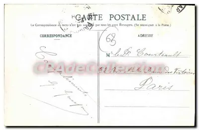 AUVERGNE - O Castelo de Châteaugay — editor Bougé, rua de l'Écu, Clermont-Ferrand, n°102 — Verso