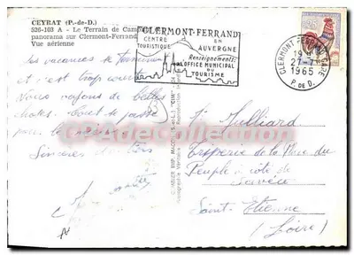 Clermont-Ferrand — Teren kempingowy — Miejski Urząd Turystyczny — Rewers