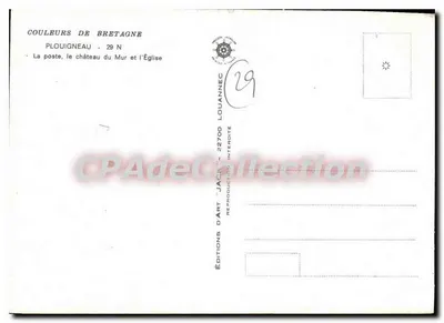 PLOUIGNEAU — Poczta, zamok Mur i kościoł — Wydawnictwo Sztuki 'Jack' — Rewers