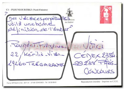 Plounéour-Trez — widok z lotu i miejsca nad morzem — Les Éditions du Gabier — Rewers