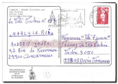 TREGUNGC — vista da cidade — Pierre ARTAUD & Cie, n° 866/29 — Verso