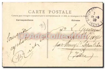 Corbeil (S.-et-O.) — Rada Miasta, fasada wschodnia — B. F., Paryż — Rewers