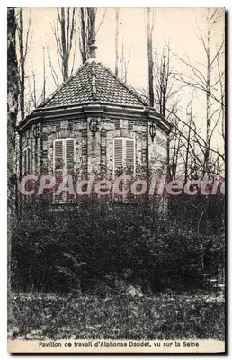 Pavilhão de trabalho de Alphonse Daudet, visto na Seine — Draveil, Chambray — CPAdeCollection