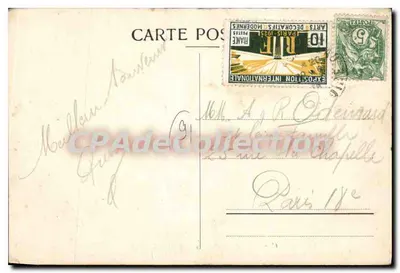Bilhete postal antigo Capela de Palaiseau Lozère S O Benite por Monseigneur Gibier bispo de Versailles em 7 de Setembro — Verso