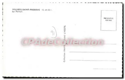 Villiers-Saint-Frédéric — O Portal — Coleção Pavie L'Hoste — Verso
