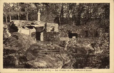 Boissy-la-Rivière (S.-et-O.) — As Grutas de São Francisco de Assis — Editor: Buisson