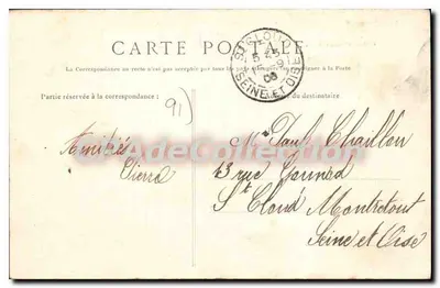 Longpont (S.-et-O.) — L'Église, fondée vers l'an 1000. Ne reste d'ancien que la Nef, construction romane de la 2e moitié du XIe siècle — a. Desgonillons, éditeur, Montlhéry — Verso