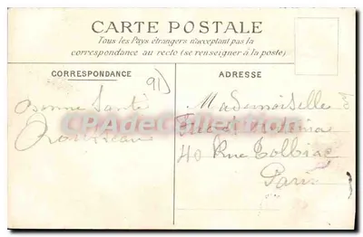 Bilhete postal antigo Environs de Brunoy S et O tour de l'ancienne Abbaye de Jarcy ou fut inhumée Jeanne de Toulouse C — Verso