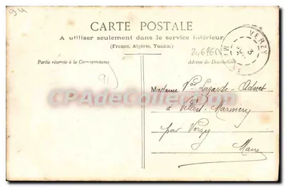 Castelo da Fontaine (Seine-et-Oise) — Livraria A. Boutroune, Dourdan — editor e número de série legíveis — Verso