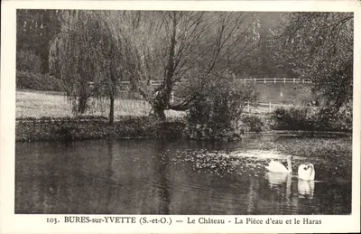 BURES-sur-YVETTE (S.-et-O.) — O Castelo - A Pequena Lagoa e o Haras