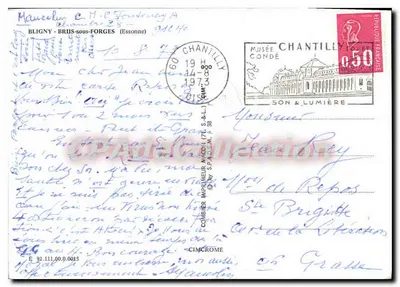 Residência de Bligny - Briis-sous-Forges — editor Cléry, número de série não visível — Verso
