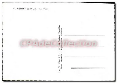 Cernay (S.-et-O.) — Les Vaux — Ed. d'Art A.P. 11 bis, Versailles — Verso