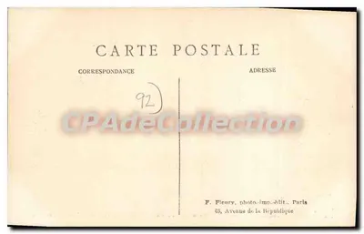 Bellevue-Meudon — La Avenida del Castillo que conduce al Observatorio — Avión haciendo un loop — Reverso