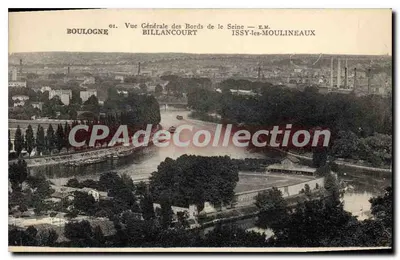 Vista Geral das Margens do Rio Sena — Boulogne, Billancourt, Issy-les-Moulineaux — E.M.