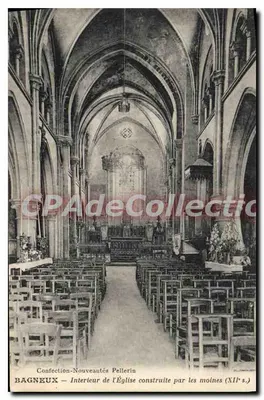 Bagneux — Interior da Igreja construída pelos monges (século XI) — Confection-Nouveautés Pellerin