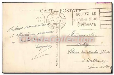 Asnières-sur-Seine — Igreja de Santa Geneviève — E.M. — Verso