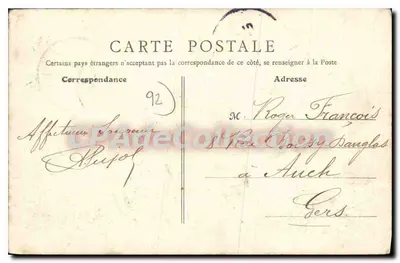 Asnières - Hotel de Ville — B.F. Paris, n°23 — Verso