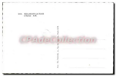 Malakoff-la-Tour — Igreja — Editor E.M. n° 1804 — Verso