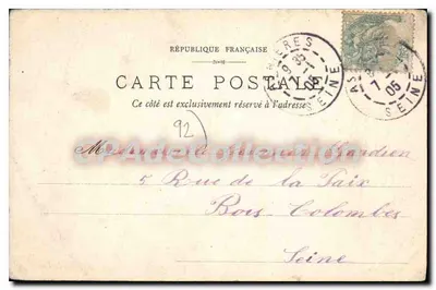 Bois-Colombes - Rue Centrale — G. Le Breton, fot. — Rewers
