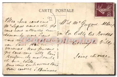 Bourg-la-Reine — Entrada do Castelo da Marquesa de Trévise — Edição Ch. Verdier — Verso