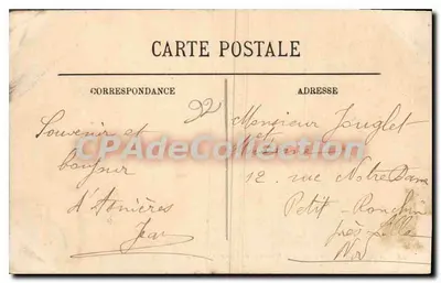 Asnières — O Cais e o rio Sena vistos do Castelo — LL, n°58 — Verso