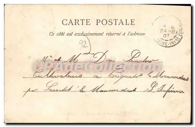 Asnières — Les Deux Ponts du Chemin de Fer — éditeur Marius Dord — Verso