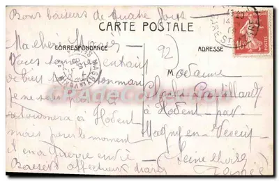Asnières — O Barqueiro — Editor não identificado, n° de série 94 — Verso