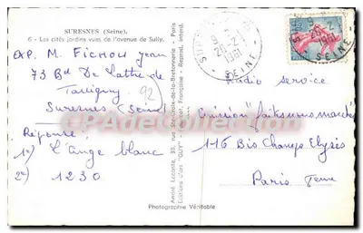 Suresnes (Seine) — Cytadyny widziane z avenue de Sully — Wydawnictwo Autentyczne — Rewers