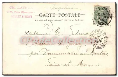 Neuilly — A Ilha do Amor — B. F., Paris — Verso