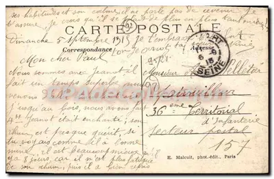 Bois de Meudon-Clamart — Cruce de la Patte d'Oie — E. M. — Reverso