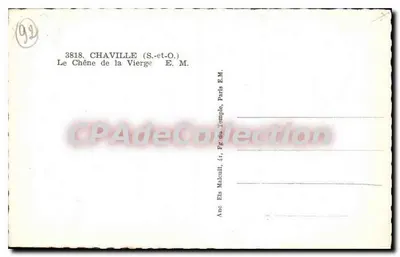 Chaville (S.-et-O.) — De Eik van de Maagd — Uitgever E.M. — Achterkant