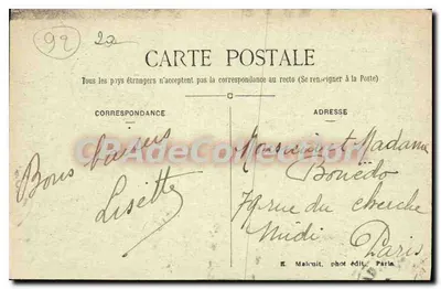 Chaville — Lago das Caranguejas — E. M. — Verso