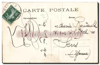Chaville — Forêt de Meudon, das Krebsenteich — E. M. — Rückseite