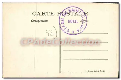 Rueil — Effetto del mattino e L'Étang de St-Cuculé — A. Ossart editore — Verso