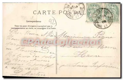 Saint-Cloud — Pejzaż ogólny — C.L.C. — Rewers