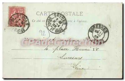 Die Seine in Sèvres — Ansicht des Hafens — E. Chaseray, Val-Saint-Pierre, Vervins — Rückseite