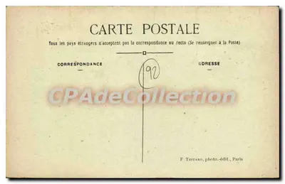 Neuilly-sur-Seine — Estátua de Alfred de Musset — E. M. n°3389 — Verso