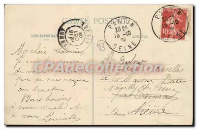 Pantin — A Prefeitura e o Parque — G. F. n°116 — Verso