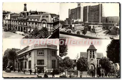Clichy (Seine) — A Prefeitura, o Hospital Beaujon, a Postagem e a Igreja São Vicente de Paulo — Éditions d'Art & Giltz, Paris