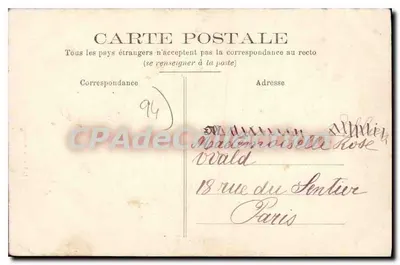 Prefeitura de Arcueil-Cachan — editor D.W.D. n°1 — Verso