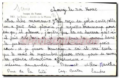 Choisy-le-Roi — vista panorámica con castillo, flores y veleros — editor Rayming — Reverso