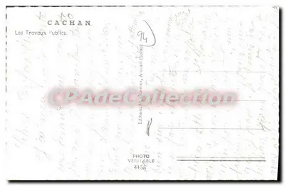 Hotel do Povo de Cachan — editor Arcueil, n° 4456 — Verso